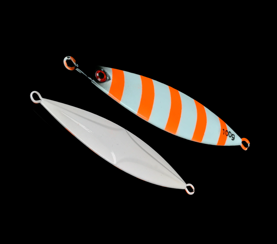 Flutter jig, 100g, glow, Reef Wrecker.