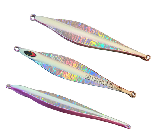 Butterfly, 100g, glow, slow current, fathom favorite, reef wrecker