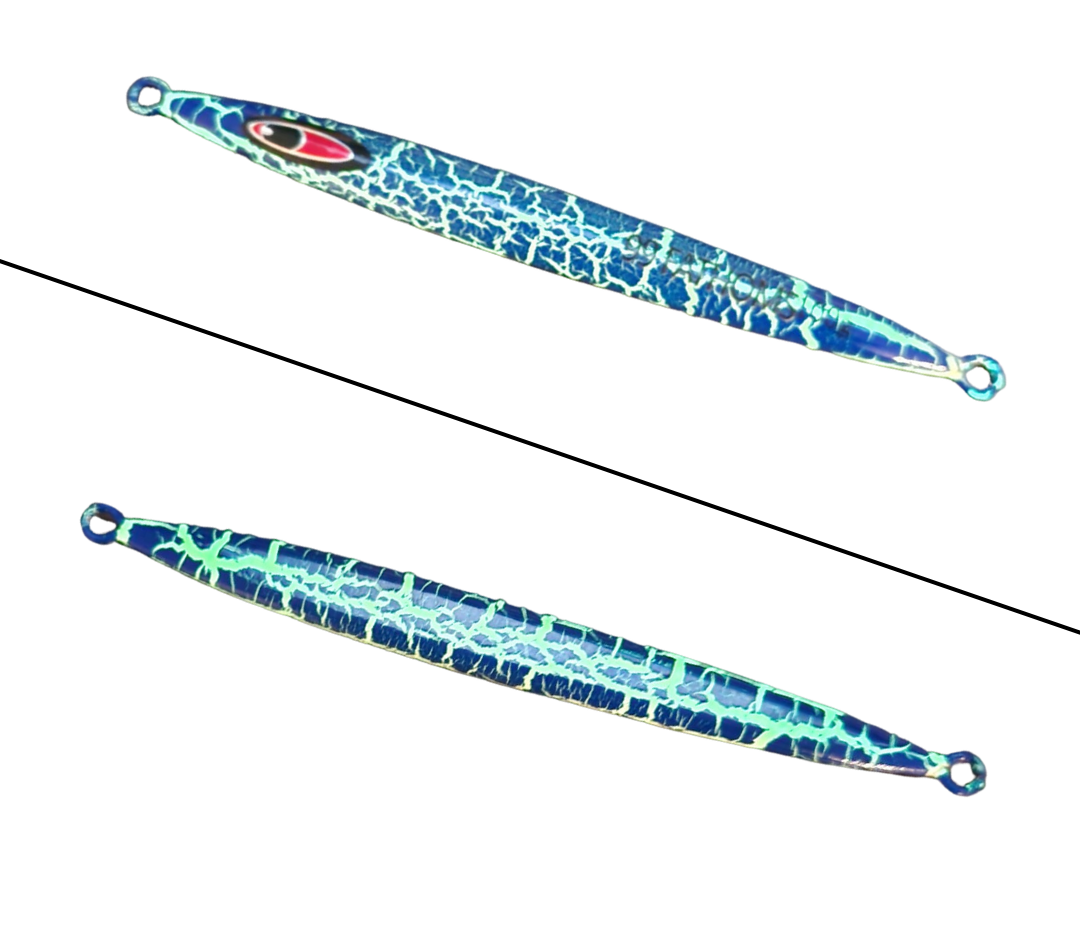 CJs reef wrecker, Lightning blue, 100g, glow