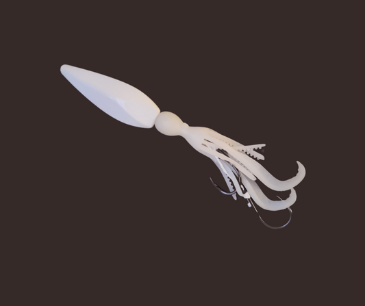 CJ’s Glow Squid Jigs – 2 single assist hooks
